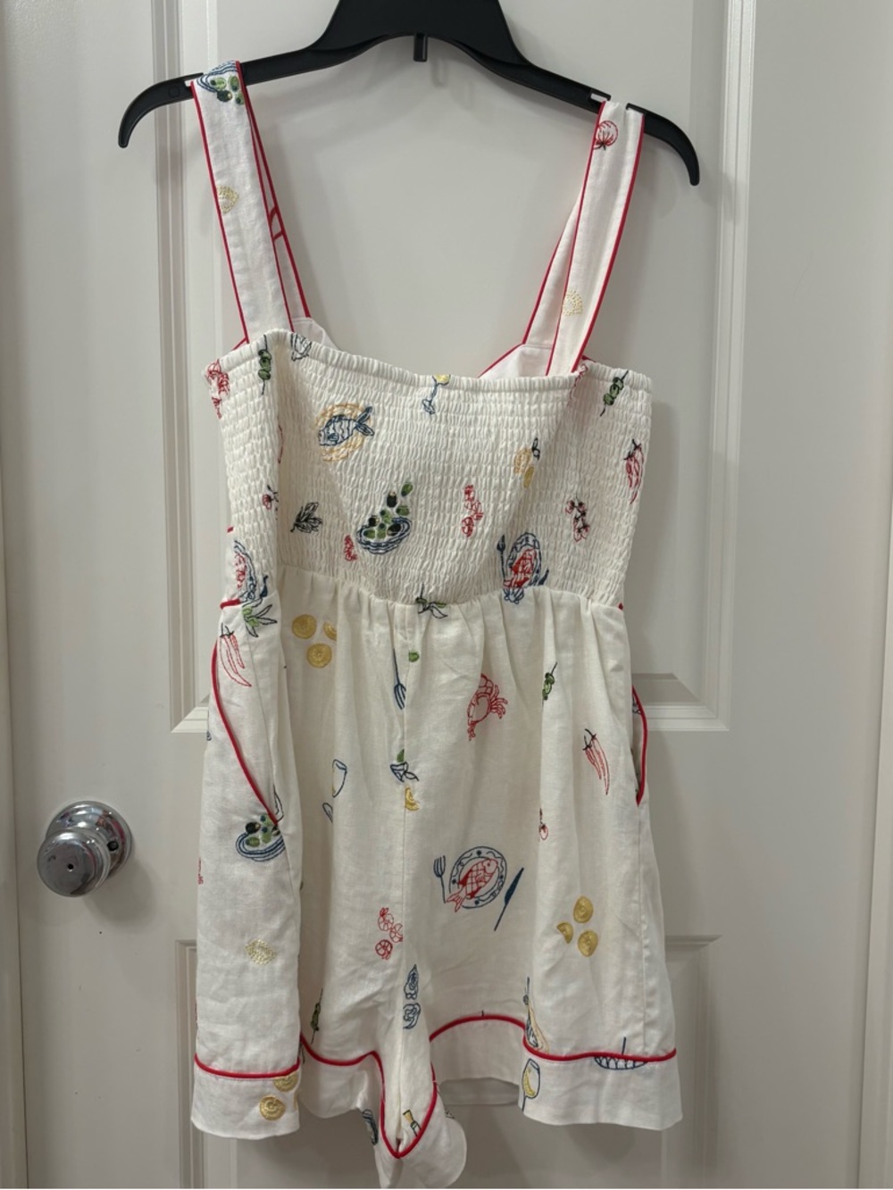 NWT Caroline Constas White Romper
embroidered size small - Picture 5 of 11